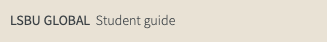 LSBU GLOBAL Student guide